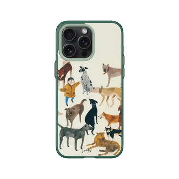iPhone 15 Pro Max Clear 憂墨綠 - Soupy Tang 湯舒皮 - Dogs