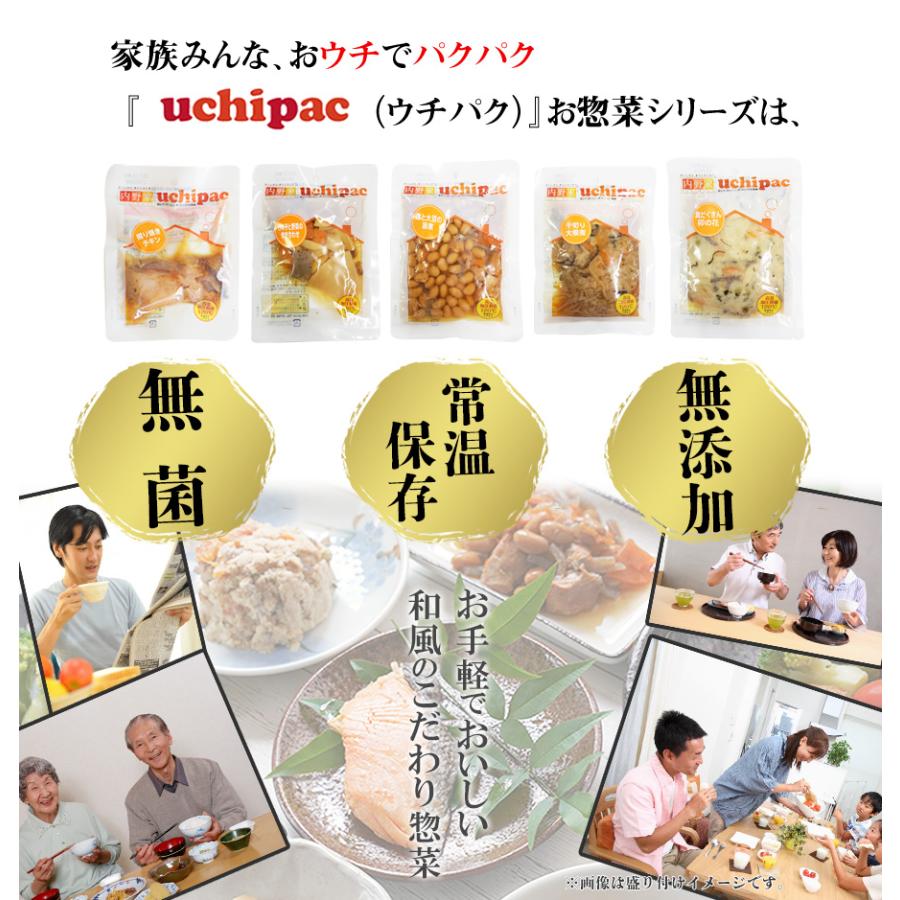 無添加 uchipac レトルト惣菜 今日のおかず 詰め合わせ５種10食セット