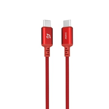 S120 USB-C 對 USB-C 60W 編織充電傳輸線 紅