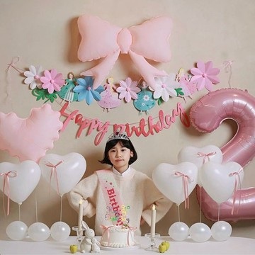生日佈置套組 女寶生日 公主風生日佈置 粉系生日佈置 生日佈置兒童 生日 收涎 週歲佈置 女孩 可愛風生日佈置 氣球佈置