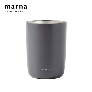 Marna 二合一不銹鋼真空保冷/保溫杯350ml-板岩黑