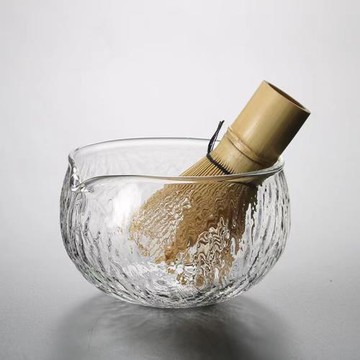 錘紋玻璃抹茶碗家用抹茶杯茶碗宋代點茶打抹茶工具茶筅器具套裝