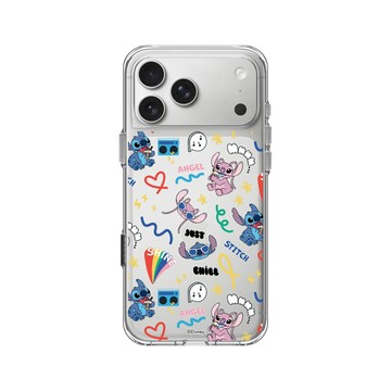 iPhone 17 Pro Max Clear Case（相機按鈕） 透明 - 迪士尼-史迪奇 Disney Stitch - 熱帶音樂系列-慶祝