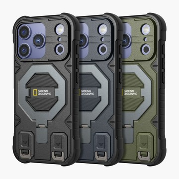 National Geographic Explorer 磁吸支架防摔保護殼(附掛繩) MagSafe 磁吸手機殼 適用 iPhone 17 / Air / 17 Pro / 17ProMax