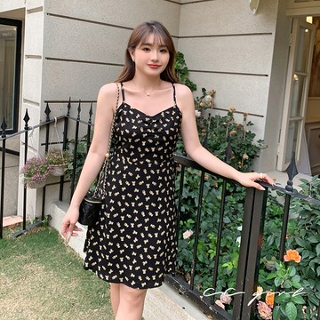 CCGIRL中大尺碼  法式輕熟赫本小可愛熊熊吊帶洋裝－適L～5L《 31693 》大尺碼女裝 中大尺碼洋裝