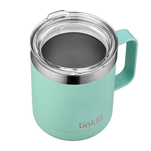 Linkit Coffee Mug with Handle 12oz Insulated coffee mug with Lid 並行輸入品