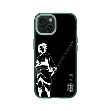 iPhone 15 Clear 憂墨綠 - 火影忍者 Naruto - 黑白線稿-宇智波佐助