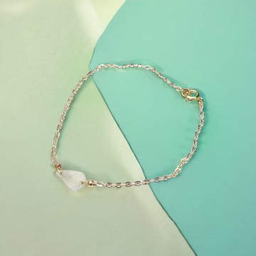 冰種翡翠隨形手鍊 14K包金 | 天然緬甸玉翡翠A貨 | 送禮