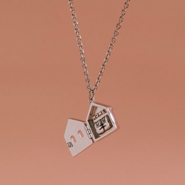 【BONNY&READ飾品】[餃貓FAMILY聯名/鋼飾] SWEET HOME 項鍊｜DUMPLING CAT 插畫家聯名飾品 造型吊墜