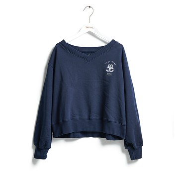 SOMETHING｜女裝｜聖誕限定V領聖誕刺繡長袖上衣