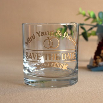 情侶禮物|文字雕刻威士忌對杯 酒杯套裝雕刻情侶紀念禮物客制化