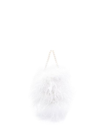 Atu Body Couture - feather-embellished tote bag - women - Polyester/Feather - One Size - White