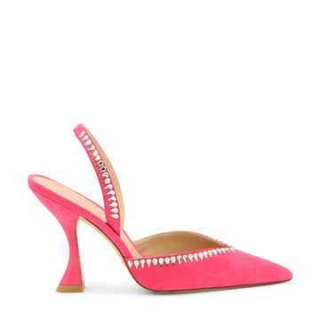 Stuart Weitzman - Fuchsia Leather Gemcut Xcurve Pumps