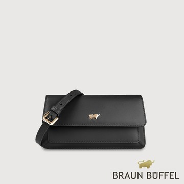 【BRAUN BUFFEL 德國小金牛】台灣總代理 艾拉 萬用包-黑色/BF836-713-BK