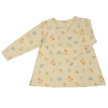 akachan honpo - 長袖T恤-滿版印花-奶油色