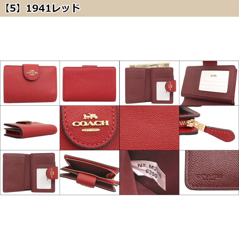 コーチ COACH 財布 二つ折り財布 F06390 6390 ラグジュアリー クロス