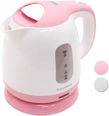 【日本代購】Hiro Corporation 電熱水壺內部物品易看帶防空燒功能1.0L 小巧粉色KTK-300-P