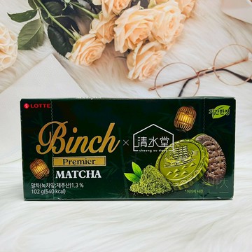 韓國 LOTTE 樂天 Binch 清水堂抹茶餅乾 可可餅乾 102g 204g 夾心餅乾 韓國餅乾