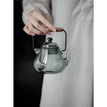 電陶爐煮茶養生壺圍爐煮茶壺可明火玻璃壺單壺專用耐高溫提梁壺
