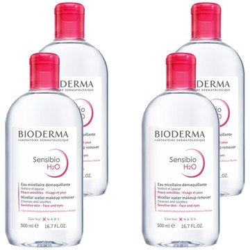 BIODERMA H2O高效潔膚液 粉瓶  4瓶  500ml