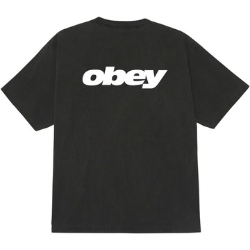 OBEY 167924254-USC BOUNCE PIGMENT TEE 短T (水洗黑色)