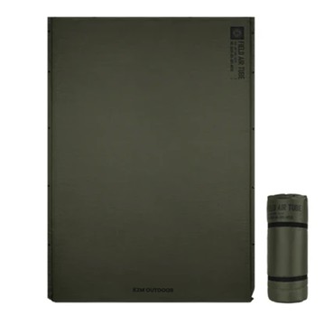 KZM OUTDOOR 自動充氣雙人床墊 4kg  190 x 135 x 5cm  軍綠色