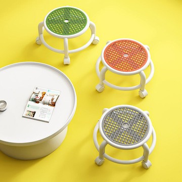 【川澤百貨】#萬向輪小凳子滑輪矮凳帶輪子的兒童板凳家用椅子移動美縫輪滑圓