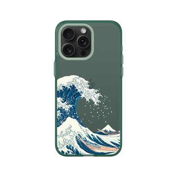 iPhone 15 Pro Max Clear 憂墨綠 - Turning Japanese / 東方物語 - 浪濤3