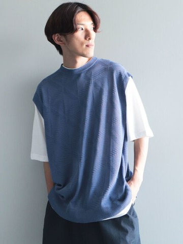 分層拼接短袖針織上衣(PP42M2C0400) - CRAFT STANDARD BOUTIQUE