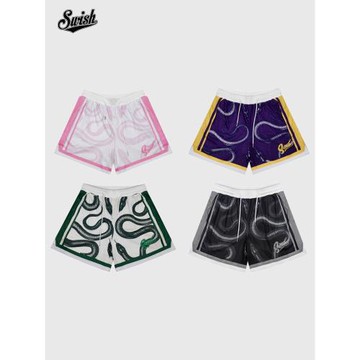 SWISH THE BALL IN蛇紋系列美式速干籃球運動短褲三四分夏季訓練