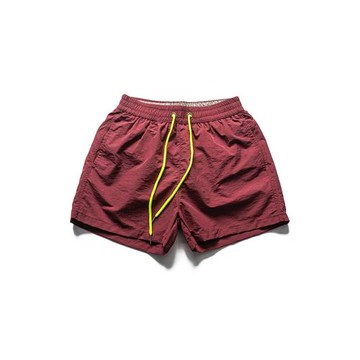 夏季薄款冰絲速干純色百搭短褲男女情侶美式跑步健身三分褲沙灘褲