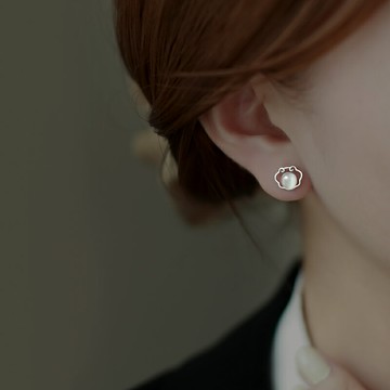 925純銀祥云耳釘女2021年新款潮小眾高級感氣質輕奢耳環耳飾2022