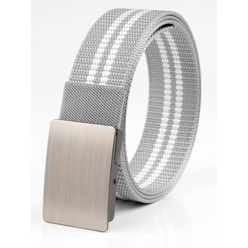 男士帆布腰帶平滑扣休閑百搭尼龍學生款皮帶簡約加厚無孔褲帶板扣