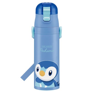 Skater 彈蓋直飲 超輕量 不鏽鋼 保冷水壺  波加曼 藍色  470ml  1個