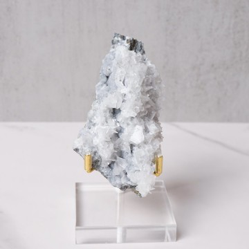 花瓣方解石共生砂糖水晶 // 舒緩思緒 淨化空間 // 贈底座