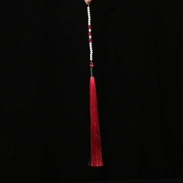 項練 背云祥云鎖輕奢明制長瓔珞長項鏈漢服長款復古古代紅色壓襟長瓔珞