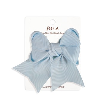 Feena - No.39蝴蝶結髮夾-藍