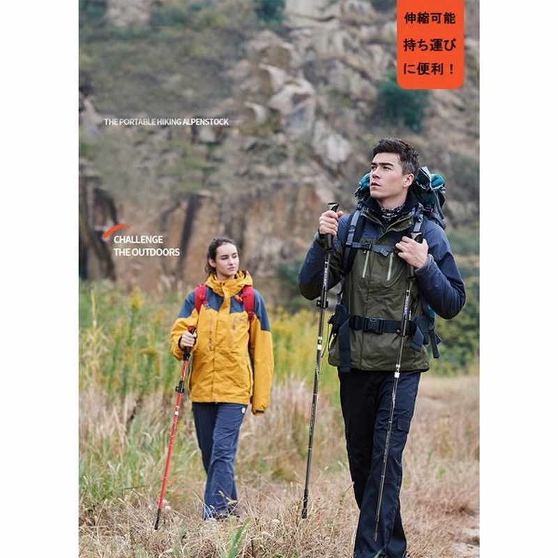 トレッキングポール 登山ストック 五段式伸縮シャフト 折りたたみ式 長さ調整可能 登山杖 ステッキ ストック 超軽量 登山用品 男女 収納ケース付き 通販 Lineポイント最大0 5 Get Lineショッピング