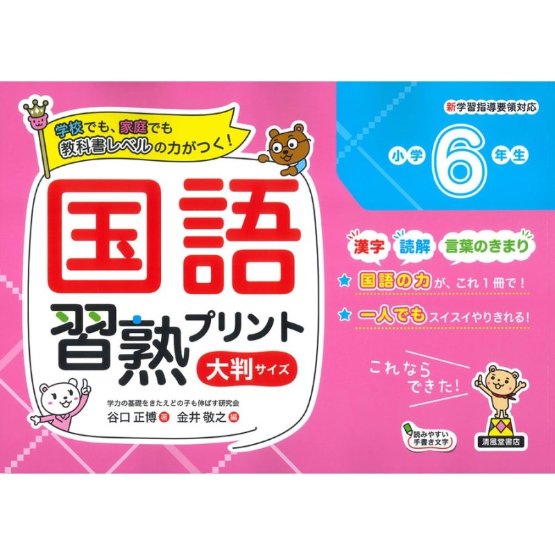 小学6年生　大判サイズ　国語習熟プリント　学校でも,家庭でも教科書レベルの力がつく　LINEショッピング