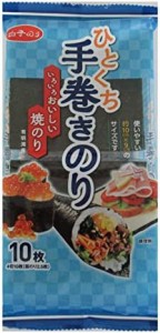 白子 ひとくち手巻き焼のり4切 10枚×10個