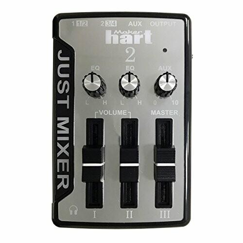 Maker hart Just Mixer ステレオ3入力音声ミキサー USB電源 USBオーディオ コンピューターと繋ぐ可能