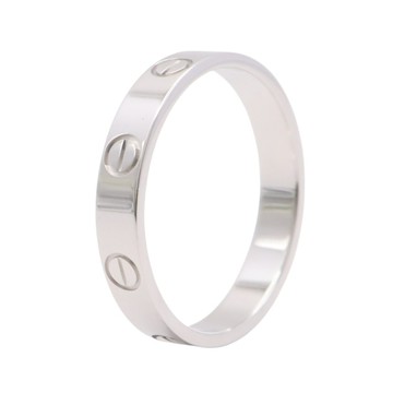 Cartier 卡地亞 Mini LOVE 戒指 18K白金 B4085300 【二手名牌BRAND OFF】
