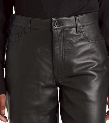 Toteme Mid-rise leather straight pants
