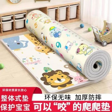 兒童爬行墊雙面圖案隔涼防潮防水防摳加厚無甲醛地墊家用爬爬墊