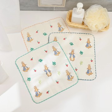 比得兔印花紗布方巾(冬日慶典)-多色任選