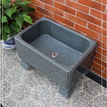 優樂悅~室外整石石頭拖把池子家用陽臺花崗巖拖布池戶外拖把池庭院墩布池