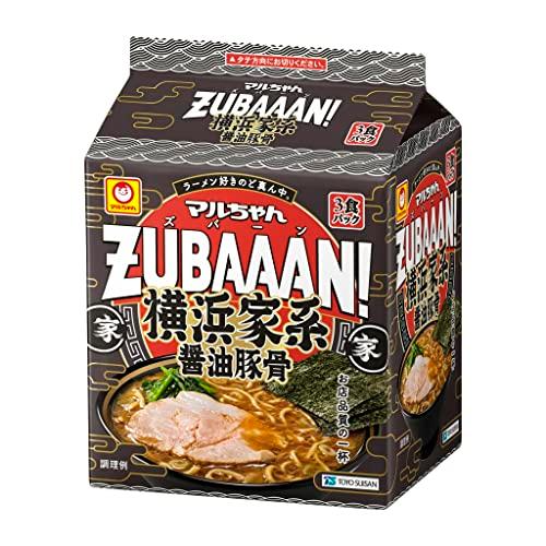 マルちゃん マルちゃんZUBAAAN! 横浜家系醤油豚骨 3食パック 130g×3食