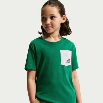 NIKE 短袖上衣 童裝 大童 男女童 T恤 K NSW TEE POCKET SDC 綠 IR4927-365