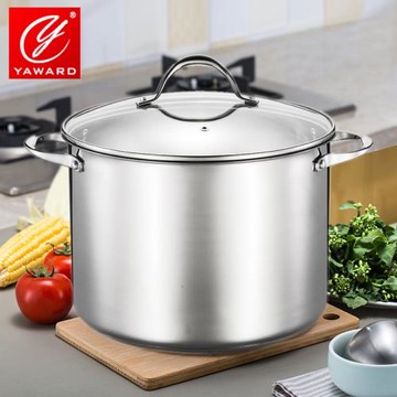 304不銹鋼26cm湯鍋雙耳煮鍋熬湯燒水多功能家用復合鍋底多爐通用