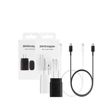 適用 SAMSUNG 25W快充組 Type-C三星充電器 S24 Ultra S23 Note 20 A34充電線